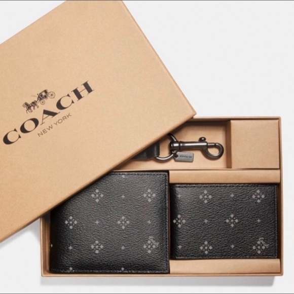 COACH 3-in-1 Men’s Boxed Set Wallet Card Case - Picture 2 of 15